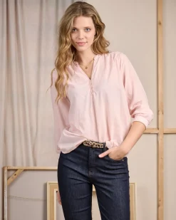 Femme Mise Au Green Blouse à rayures ton sur ton