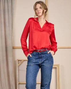 Femme Mise Au Green Blouse satinée