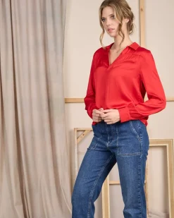 Femme Mise Au Green Blouse satinée