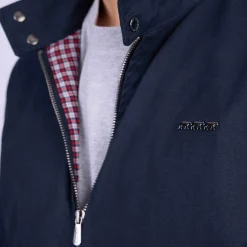 Homme Mise Au Green Blouson en coton bleu marine