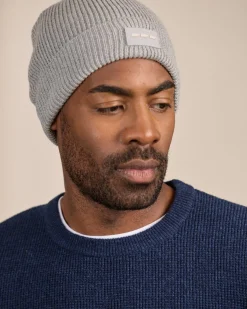 Homme Mise Au Green Bonnet en tricot gris clair