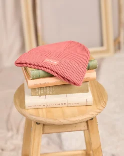 Homme Mise Au Green Bonnet en tricot rose clair