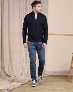 Homme Mise Au Green Cardigan zippé col montant