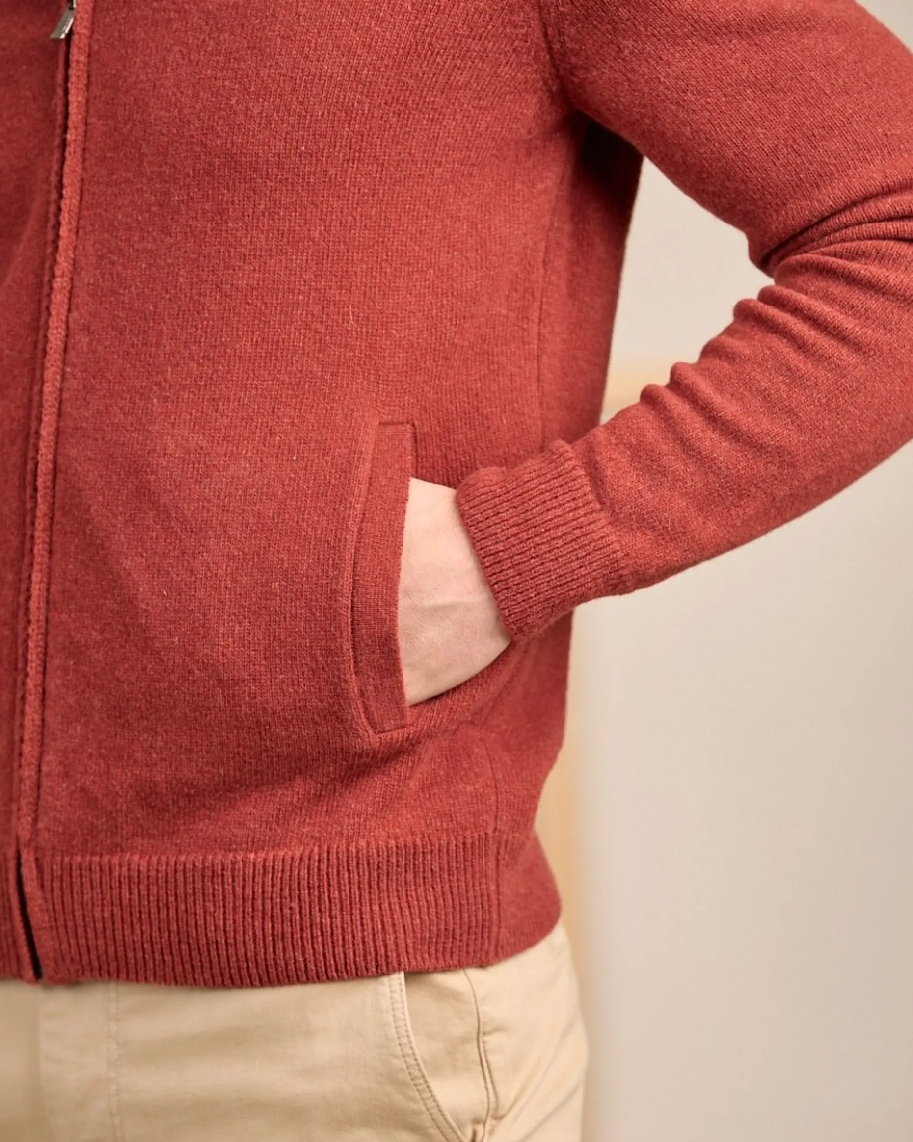 Homme Mise Au Green Cardigan zippé col montant