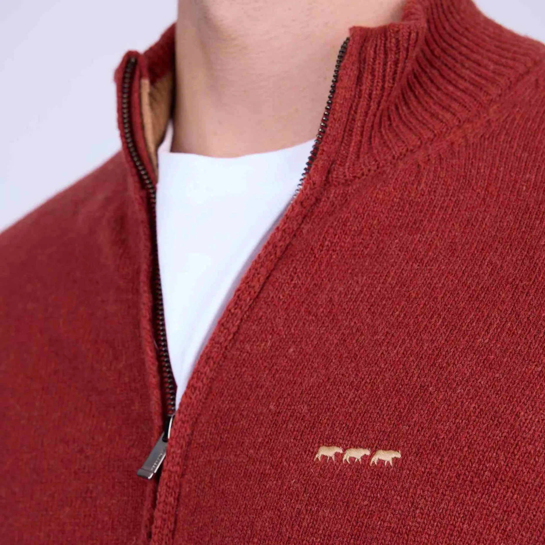 Homme Mise Au Green Cardigan zippé col montant