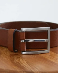 Homme Mise Au Green Ceinture à boucle unie en cuir