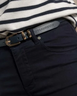 Femme Mise Au Green Ceinture fine bleu marine