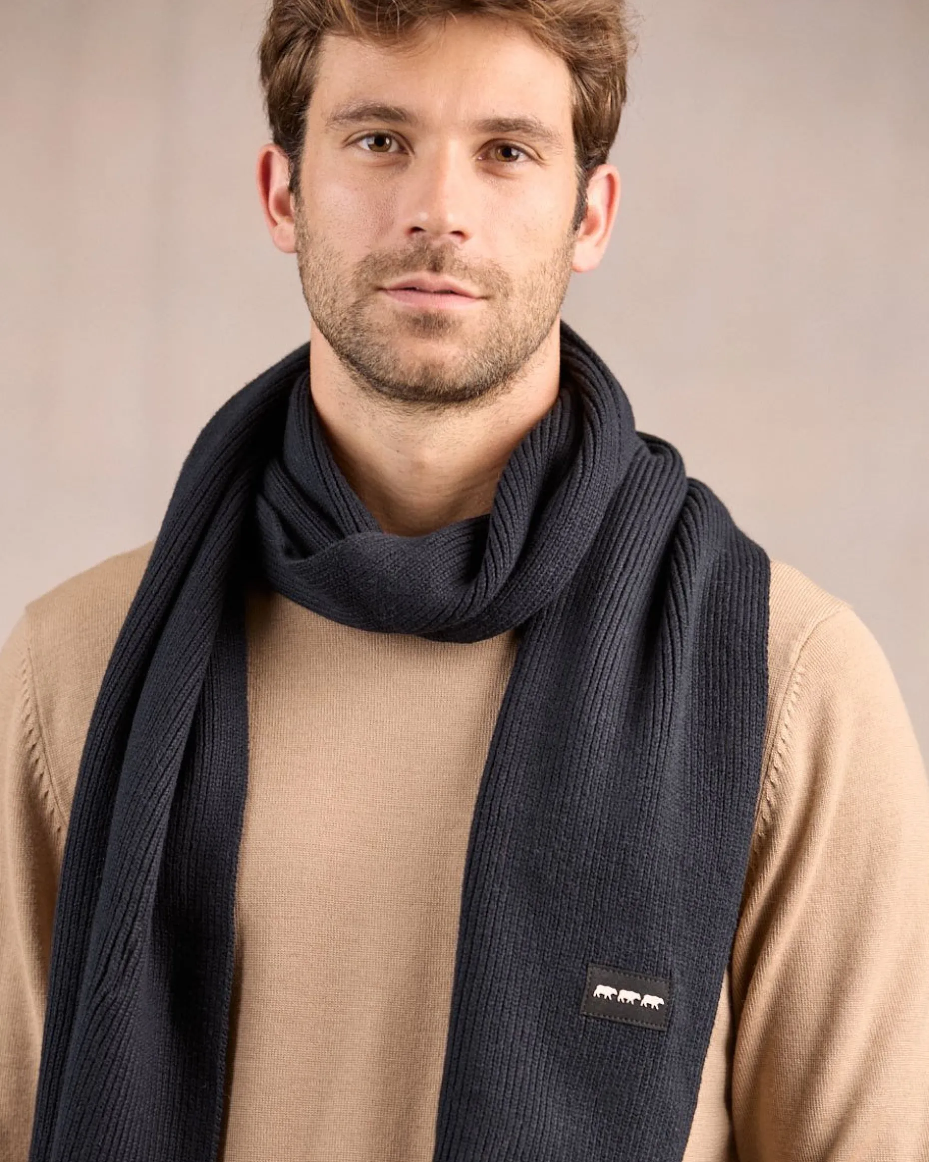 Homme Mise Au Green Écharpe unie en tricot