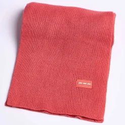 Homme Mise Au Green Écharpe unie en tricot rose clair