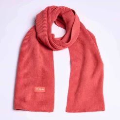 Homme Mise Au Green Écharpe unie en tricot rose clair