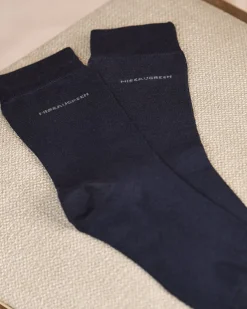 Homme Mise Au Green Chaussettes bambou bleu marine