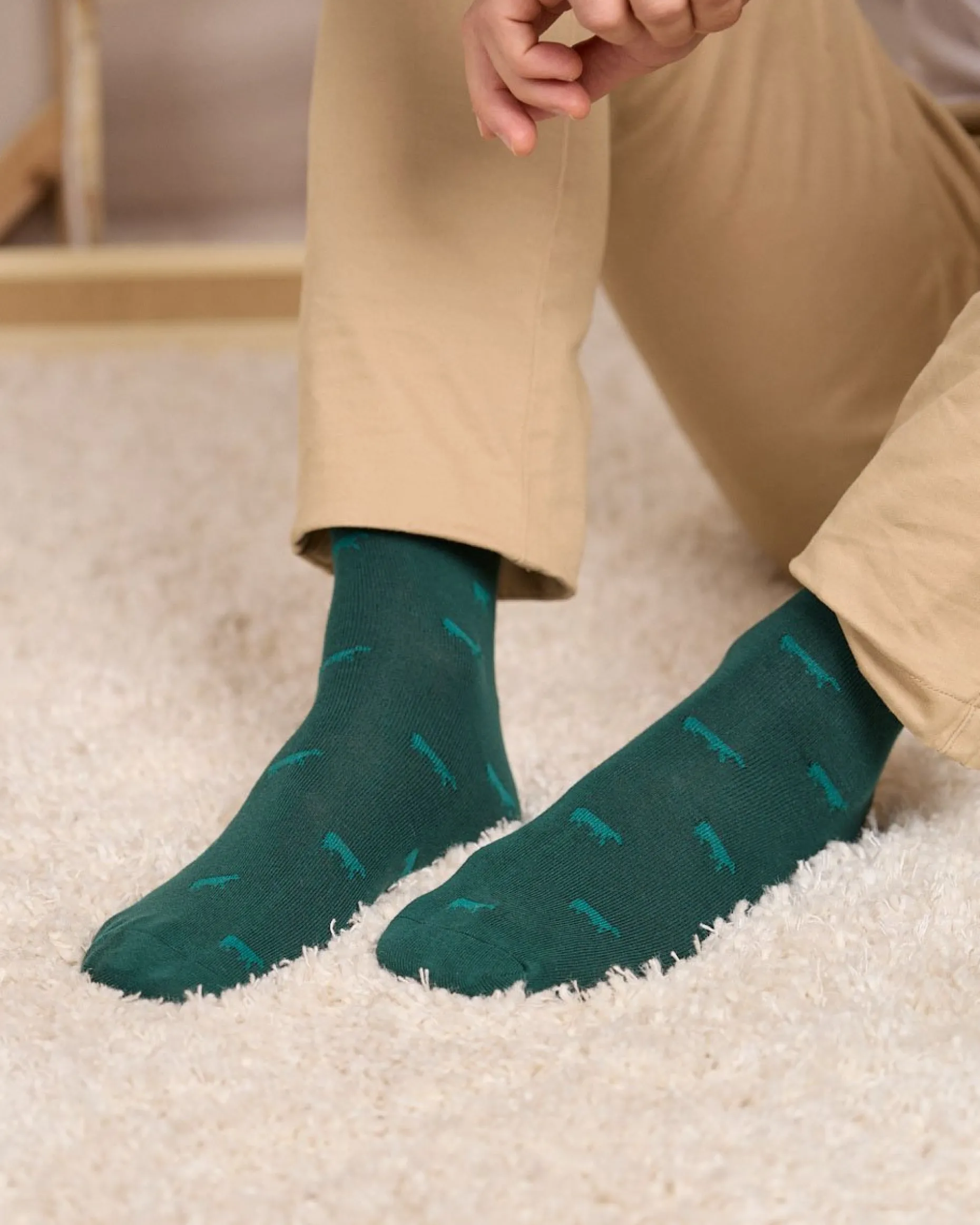Homme Mise Au Green Chaussettes Billie vert foncé
