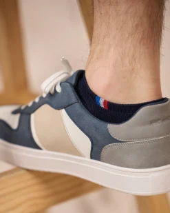 Homme Mise Au Green Chaussettes courtes invisibles unies bleu marine