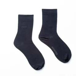 Homme Mise Au Green Chaussettes unies broderie 3 vaches bleu marine