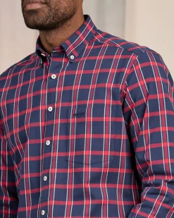 Homme Mise Au Green Chemise à carreaux bleu marine