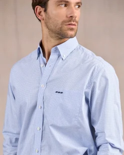 Homme Mise Au Green Chemise à carreaux vichy vichy ciel