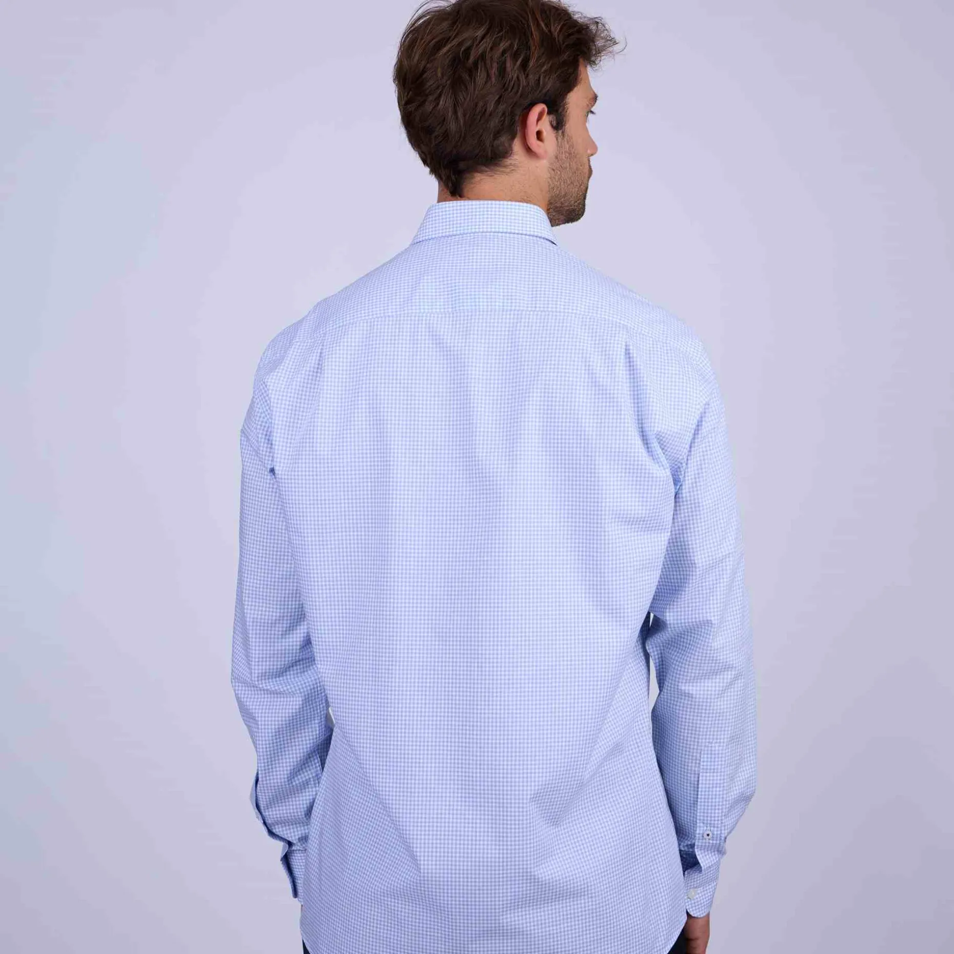 Homme Mise Au Green Chemise à carreaux vichy vichy ciel