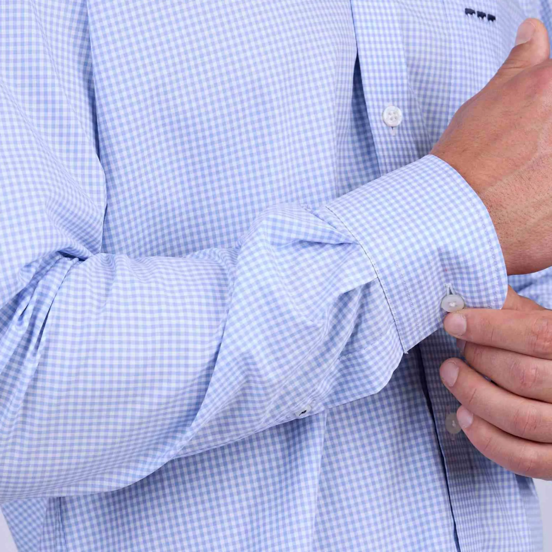 Homme Mise Au Green Chemise à carreaux vichy vichy ciel