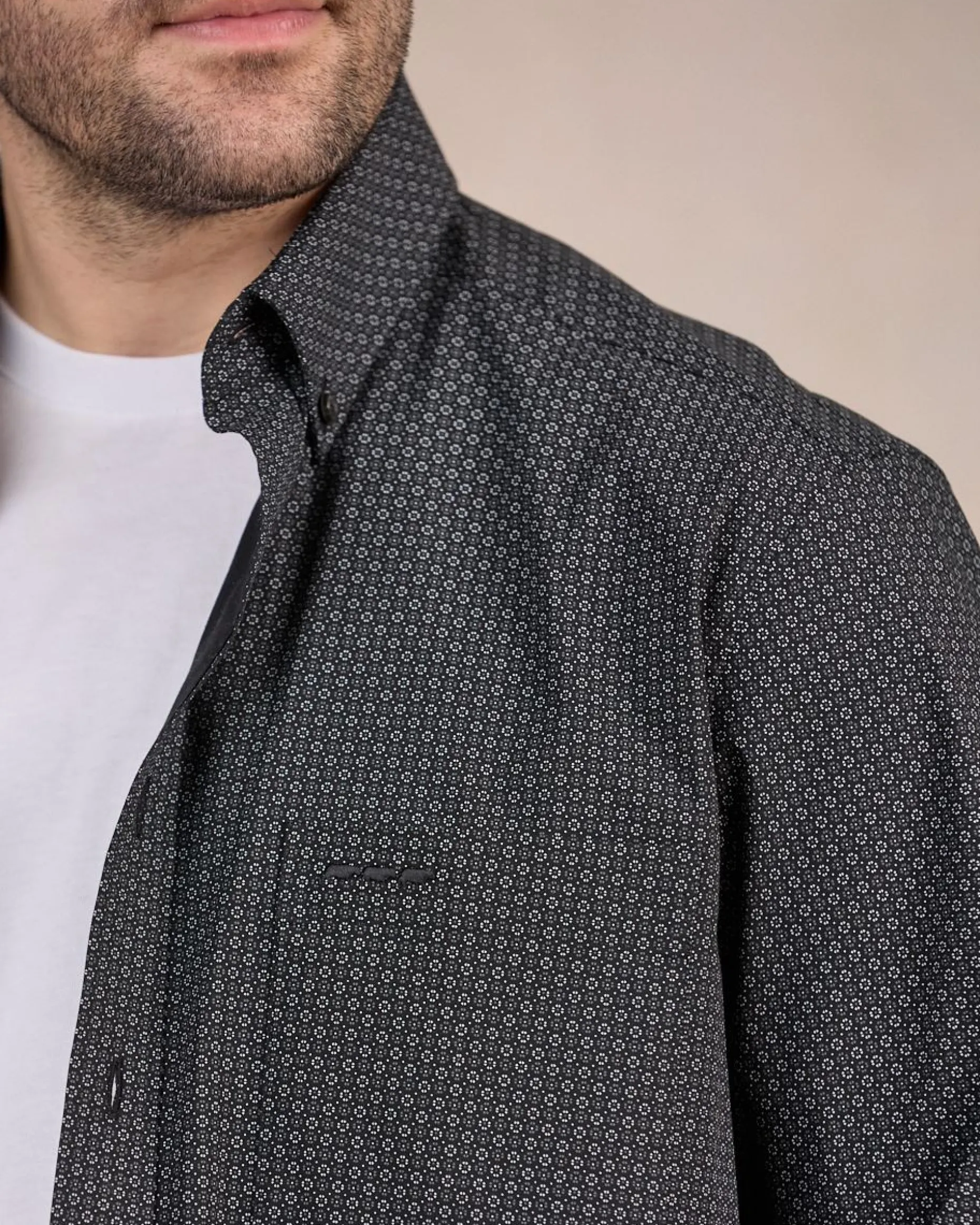 Homme Mise Au Green Chemise à micro motifs