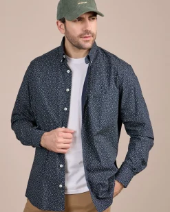 Homme Mise Au Green Chemise Cactus bleu marine