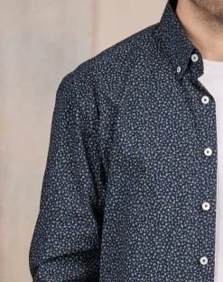 Homme Mise Au Green Chemise Cactus bleu marine