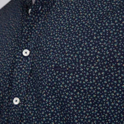 Homme Mise Au Green Chemise Cactus bleu marine