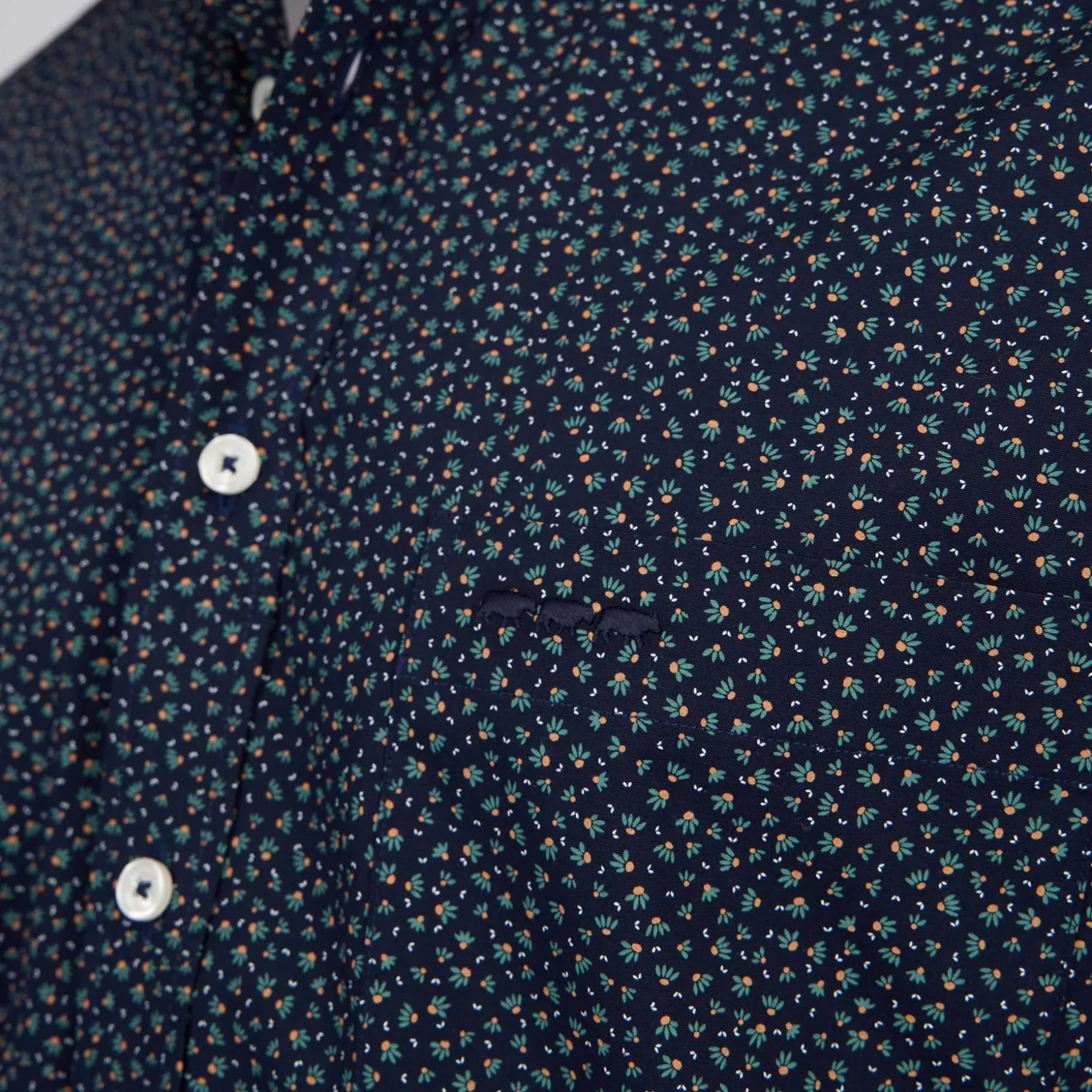 Homme Mise Au Green Chemise Cactus bleu marine