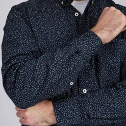 Homme Mise Au Green Chemise Cactus bleu marine