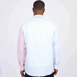 Homme Mise Au Green Chemise en patchwork de rayures