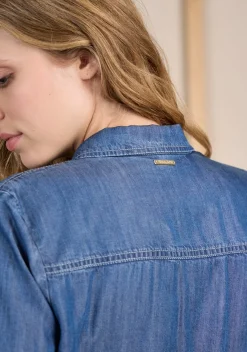 Femme Mise Au Green Chemise façon denim mid blue