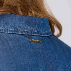 Femme Mise Au Green Chemise façon denim mid blue