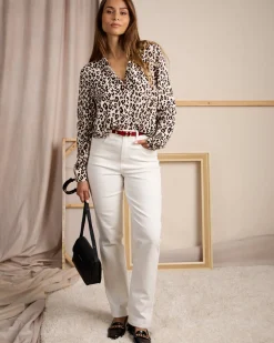 Femme Mise Au Green Chemise imprimé léopard