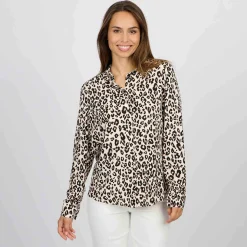 Femme Mise Au Green Chemise imprimé léopard