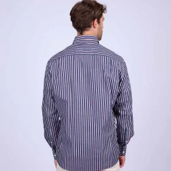 Homme Mise Au Green Chemise manches longues bleu marine