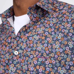 Homme Mise Au Green Chemise manches longues bleu marine