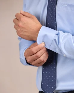 Homme Mise Au Green Chemise unie bleu ciel