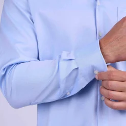 Homme Mise Au Green Chemise unie bleu ciel