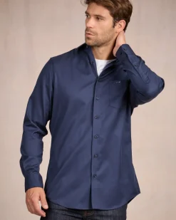 Homme Mise Au Green Chemise unie bleu marine