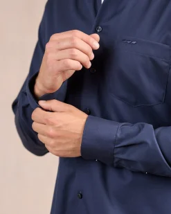 Homme Mise Au Green Chemise unie bleu marine