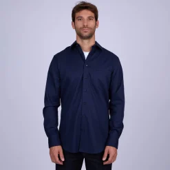 Homme Mise Au Green Chemise unie bleu marine