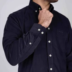 Homme Mise Au Green Chemise velours bleu marine