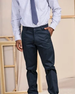 Homme Mise Au Green Chino ville bleu marine