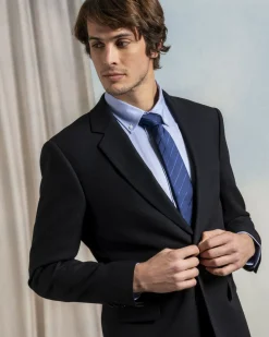 Homme Mise Au Green Cravate à rayures bleu marine