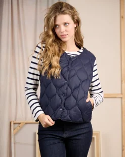 Femme Mise Au Green Doudoune Cheryl bleu marine