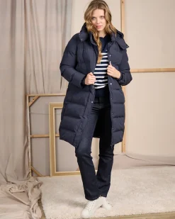 Femme Mise Au Green Doudoune Claire bleu marine