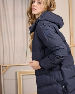 Femme Mise Au Green Doudoune Claire bleu marine