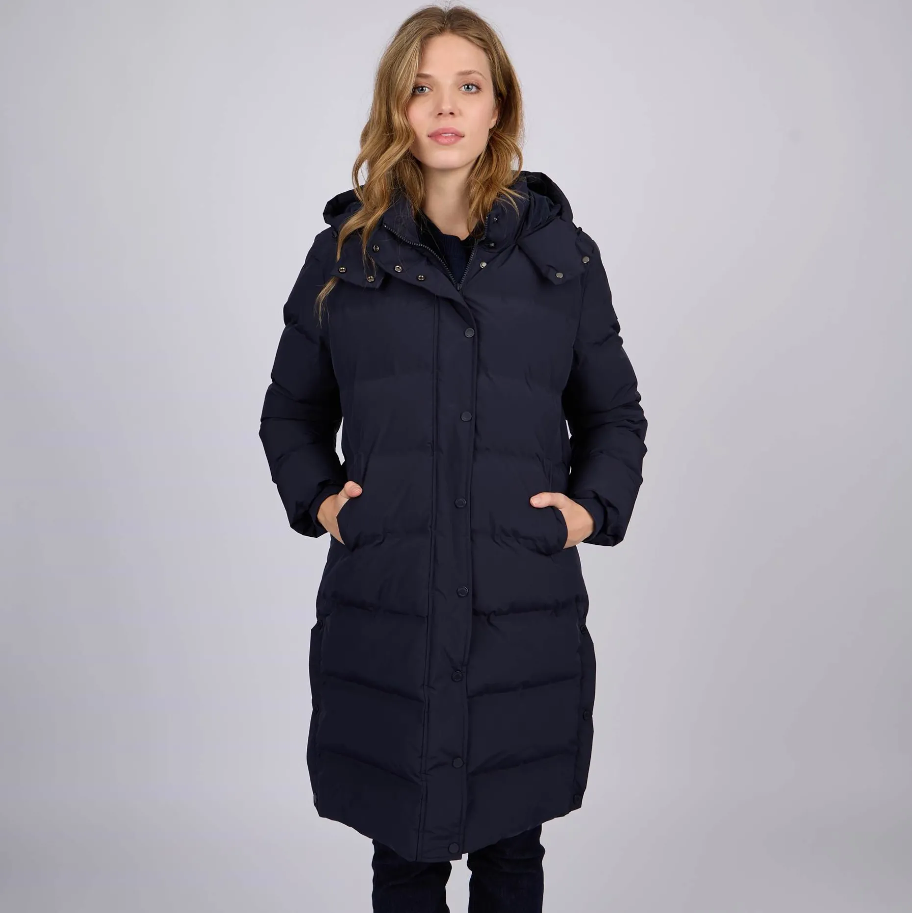 Femme Mise Au Green Doudoune Claire bleu marine