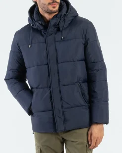 Homme Mise Au Green Doudoune courte bleu marine