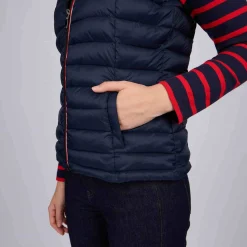 Femme Mise Au Green Doudoune détails tricolores bleu marine