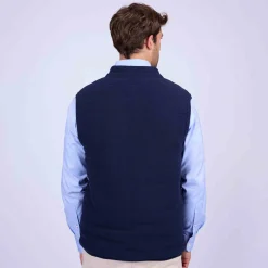 Homme Mise Au Green Doudoune en maille bleu marine